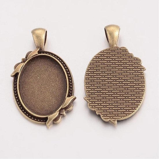 Picture of Pendant setting 25x18mm oval Bronze x10