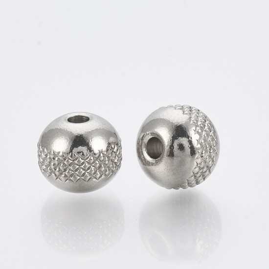 Picture of Stainless Steel Bead 8x7mm round x10