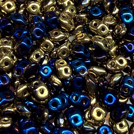 Picture of SuperDuo 2,5x5mm Jet California Blue x10g