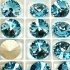 Picture of Swarovski 1122 Rivoli Round Stone 12mm Aquamarine x1