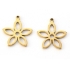Picture of Stainless Steel Pendant laser cut Flower 15mm 18kt Gold Plated x10