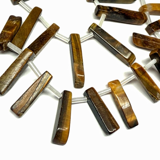 Picture of Tigereye top-drilled Stick 18x4mm-25x6m x10