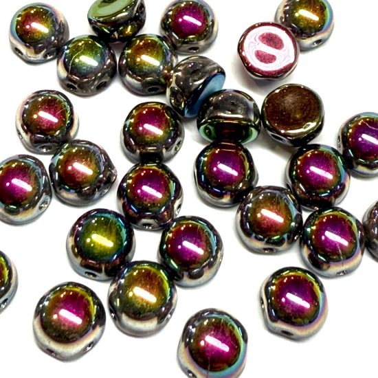 Picture of 2-hole Cabochon 6mm Crystal Vitrail Full x25