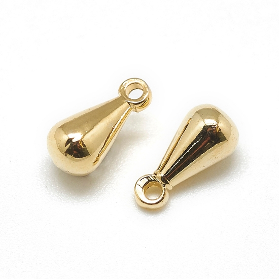 Picture of Brass Charm 6x3mm drop 18kt Gold Plated  x10