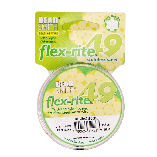 Picture of Flexrite 49-strand 0.45mm Metallic Satin Gold x9.2m