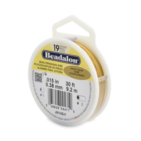 Picture of Beadalon 19-strand 0.38mm Gold x9.2m