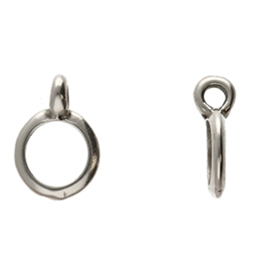 Bild von Premium Pendant Slide Loop 12x9mm Ø6mm Antique Silver x10