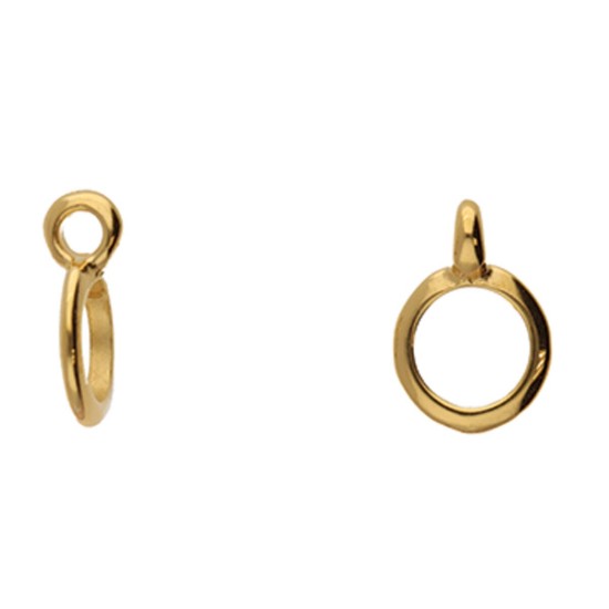 Изображение Premium Pendant Slide Loop 12x9mm Ø6mm 24kt Gold Plated x10