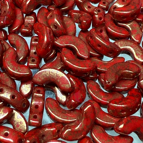Picture of Arcos® by Puca® 5x10 mm Opaque Coral Red Bronze x10g
