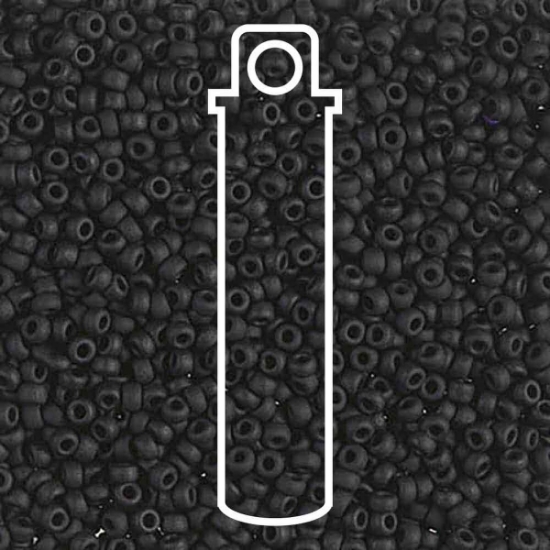 Picture of Miyuki Rocaille 11/0 401F Black Mat x24g 
