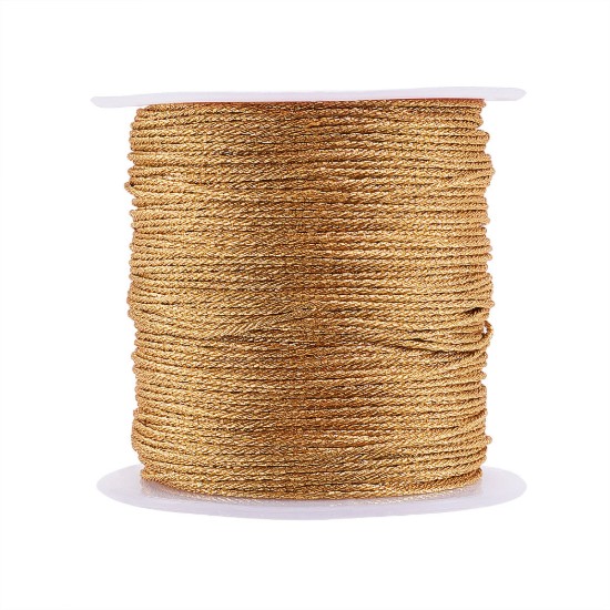 Bild von Metallic Polyester Braided Thread 0,8mm Gold x25m