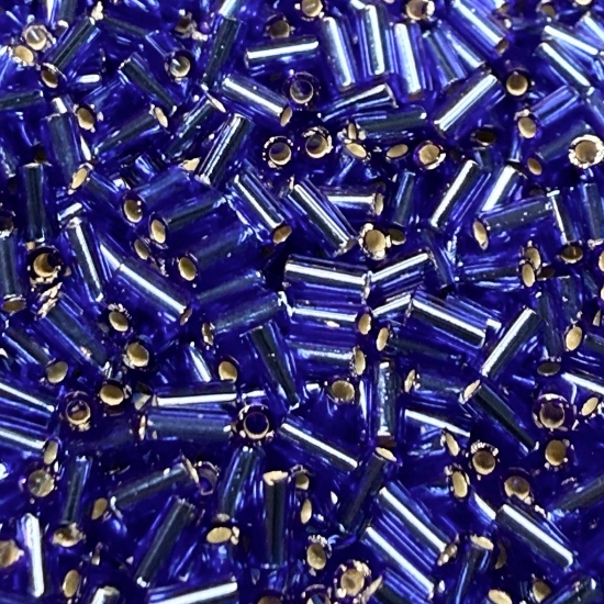 Picture of Miyuki Bugles 3mm BGL1-20 Silver Lined Dark Sapphire x10g