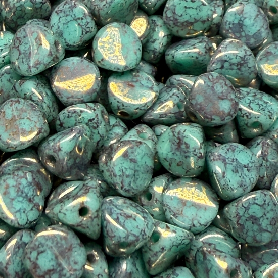Picture of Ilos® par Puca® 5x5 mm Opaque Green Turquoise Bronze x10g