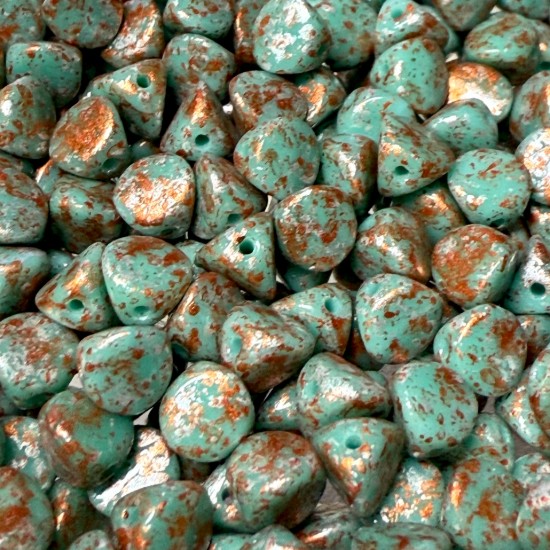 Изображение Ilos® par Puca® 5x5mm Opaque Green Turquoise Tweedy x10g