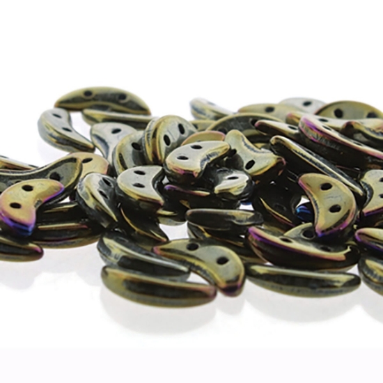 Picture of CzechMates Crescent 3x10mm Jet Iris Brown x10g