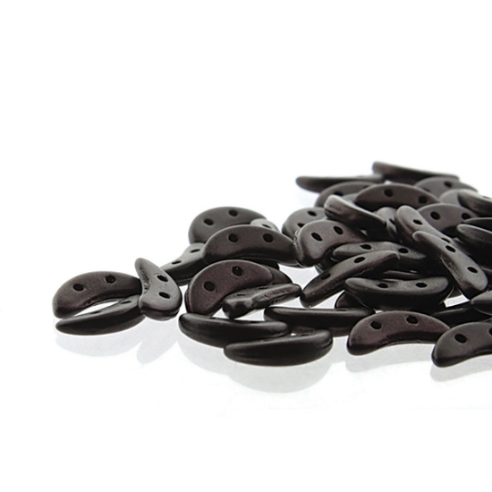 Picture of CzechMates Crescent 3x10mm Metallic Suede Dark Plum x10g