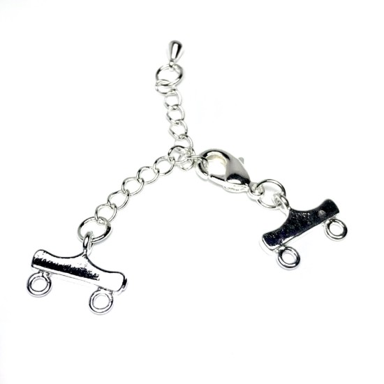 Afbeeldingen van Clasp 2-strand Silver x1