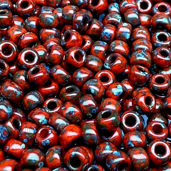 Picture of Miyuki Rocaille 8/0 4513 Picasso Opaque Red x10g