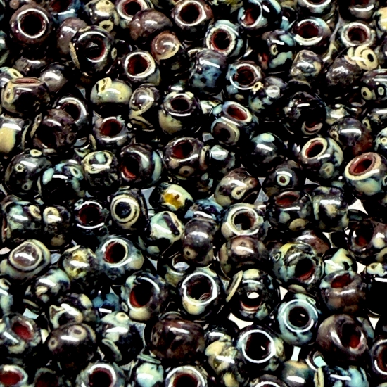 Picture of Miyuki Rocaille 8-4511 Picasso Opaque Black x10g