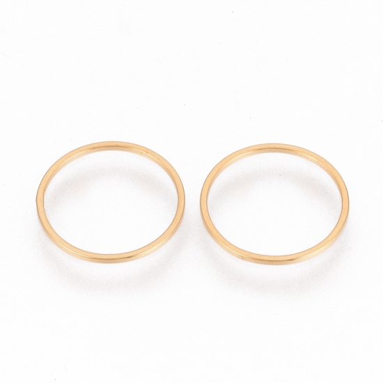 Picture of Stainless Steel Component Ring 15x0,8mm round Gold x10