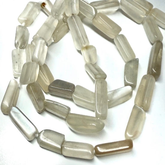 Picture of Moonstone (natural) 7x3mm-12x5mm hand-cut square tube x33cm
