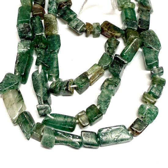 Picture of Aventurine 8x4mm hand-cut Tube Emerald Green x35cm