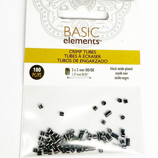 Picture of Tube Crimp 2x2mm Black x100
