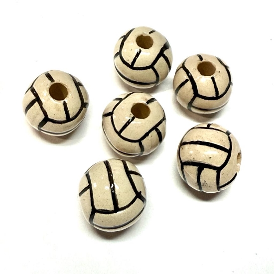 Picture of Ceramic Bead 10mm Volleyball x1 