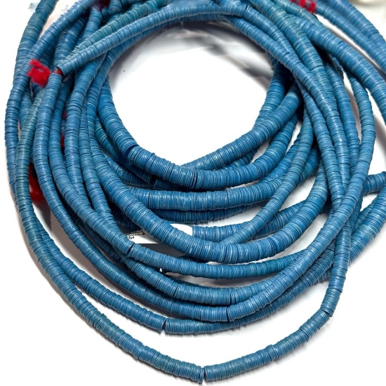 Picture of Trade Beads Vinyl 6mm disc Turquoise x98cm