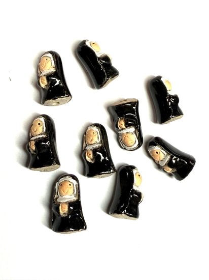 Picture of Ceramic Bead 13x8mm Nun x1