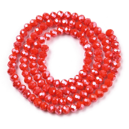 Picture of Faceted Rondelle 2x2.5mm Red Luster x28cm 