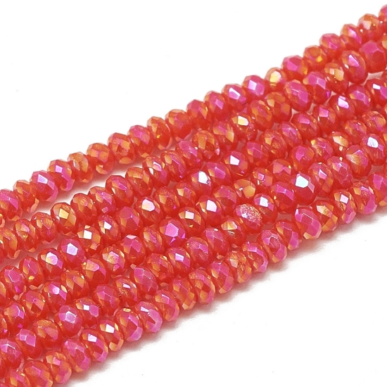 Picture of Faceted Rondelle 1.5x2.5mm Red Luster x38cm