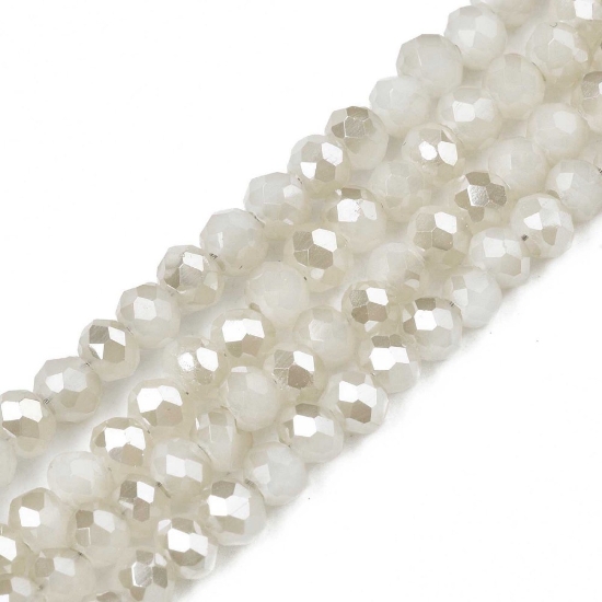 Picture of Faceted Rondelle 1.5x2.5mm Cream White Luster x38cm