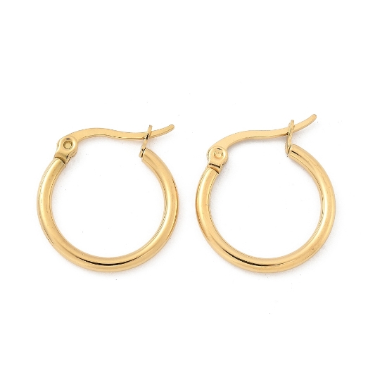 Picture of Stainless Steel Hoop 30x2mm 18kt Gold Plated x2 