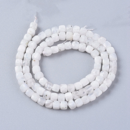 Picture of Moonstone 4mm facetted cube x38cm
