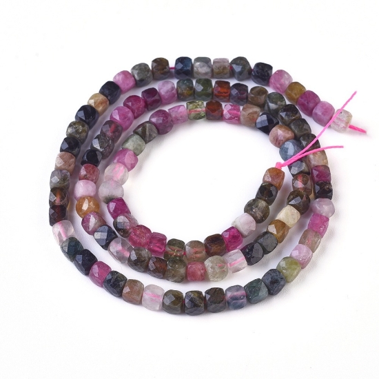 Picture of Tourmaline  4mm faceted cube x38cm
