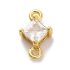 Picture of Connector 10x7mm rhombus w/ Cubic Zirconia 18kt Gold Plated x5