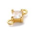 Picture of Connector 10x7mm rhombus w/ Cubic Zirconia 18kt Gold Plated x5