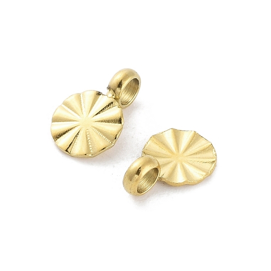 Picture of Stainless Steel Pendant Flower 5mm 18kt Gold Plated x1 
