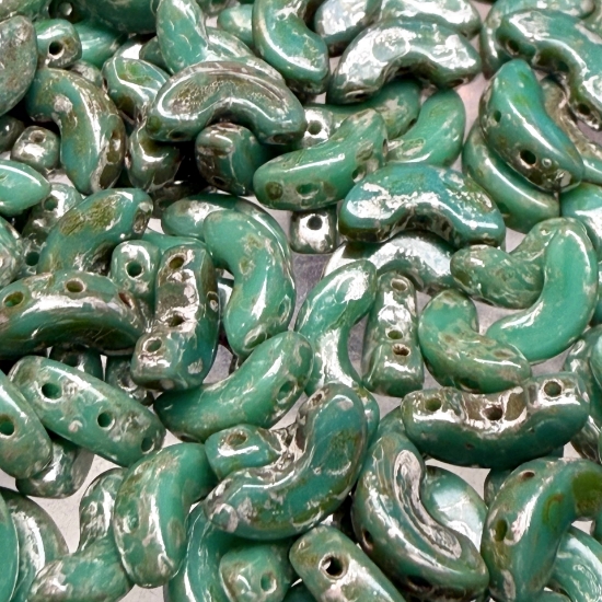 Picture of Arcos® par Puca® 5x10mm Opaque Green Turquoise New Picasso x10g