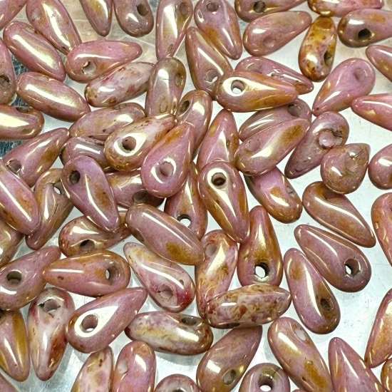 Picture of Mini Dagger 2.5x6mm Opaque Mix Rose Gold Ceramic Look x8g