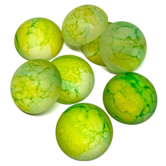 Picture of Vintage German Acrylic Cabochon 24mm round Aquarel Green x1