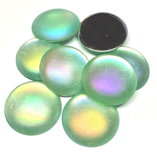 Picture of Vintage German Acrylic Cabochon 24mm round Backlit Utopia x1