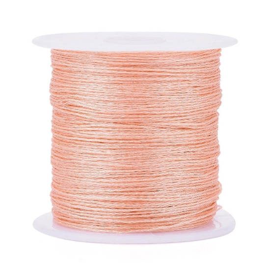 Picture of Metallic Polyester Braided Thread 0,4mm Peach x50m
