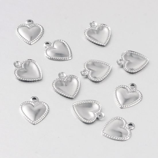 Picture of Stainless Steel Charm Heart 8mm x10
