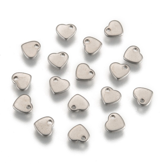 Picture of Stainless Steel Tag 6x5mm heart x20