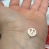 Picture of Stainless Steel Charm Tree of Life 10mm round Gold x1
