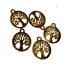Picture of Stainless Steel Charm Tree of Life 10mm round Gold x1
