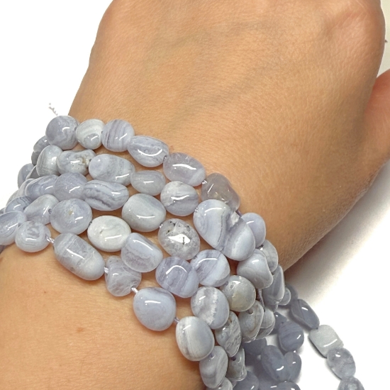 Picture of Blue Lace Agate medium nuggets x38cm