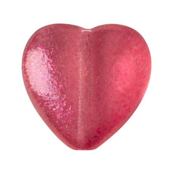 Picture of Hearts 16x15mm Candy Raspberry x5